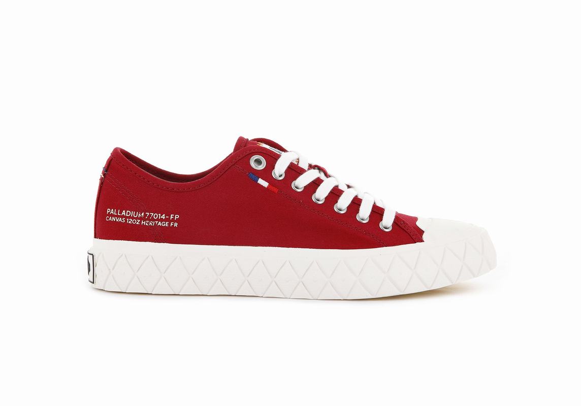 Palladium Palla Ace Canvas Mens Low Top Sneakers Red Australia [KBGNRS-031]